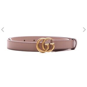 Gucci Marmont Mauve Belt with Signature GG Buckle